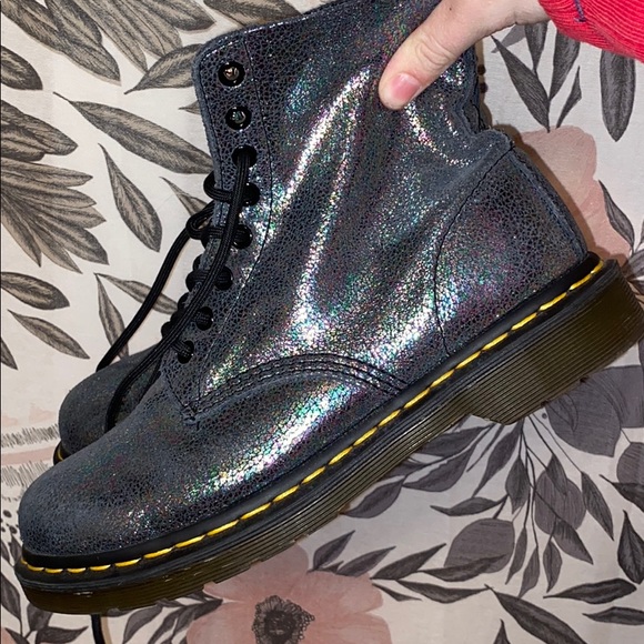 glitter doc marten style boots